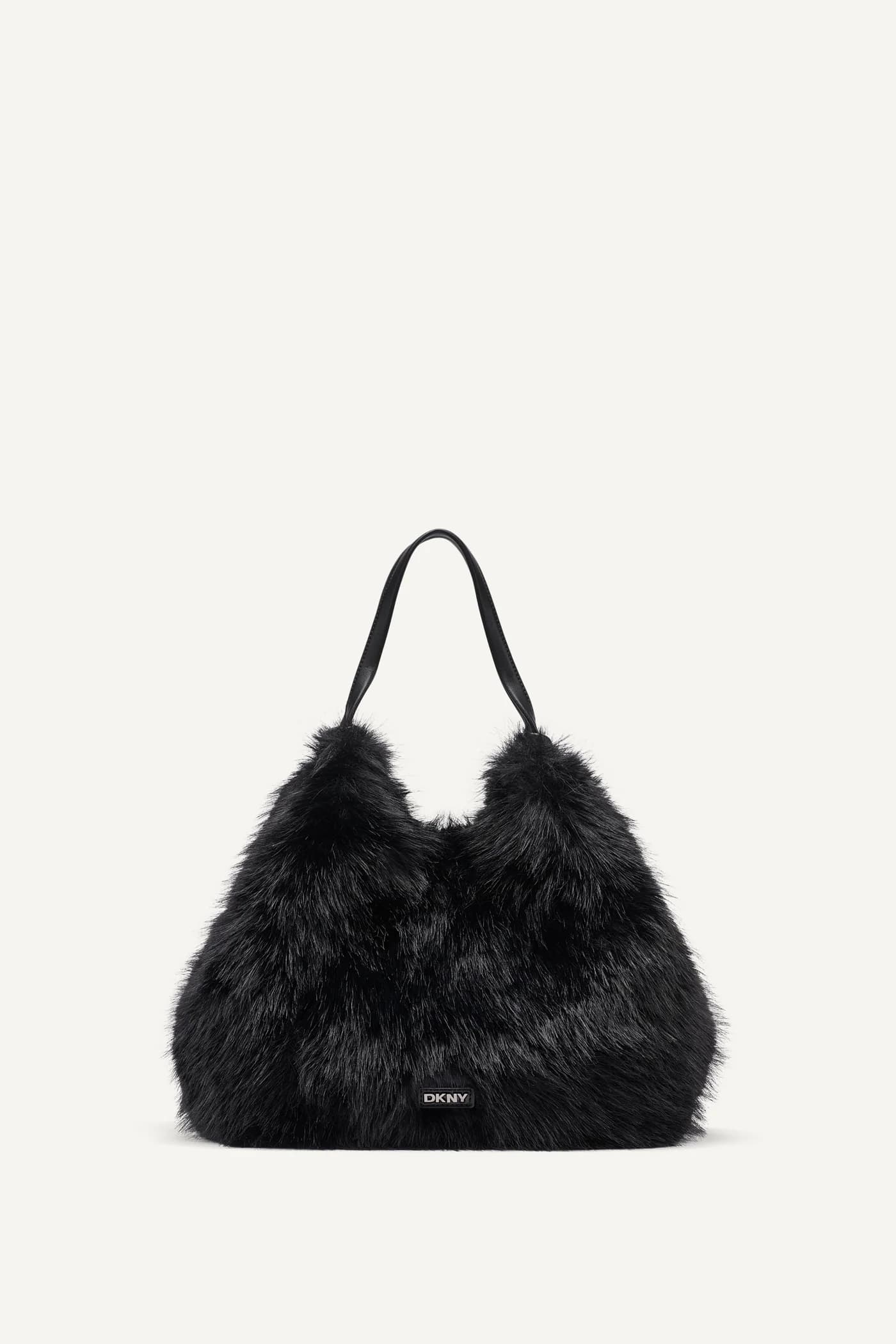 PAULA MEDIUM FAUX FUR TOTE angle 3