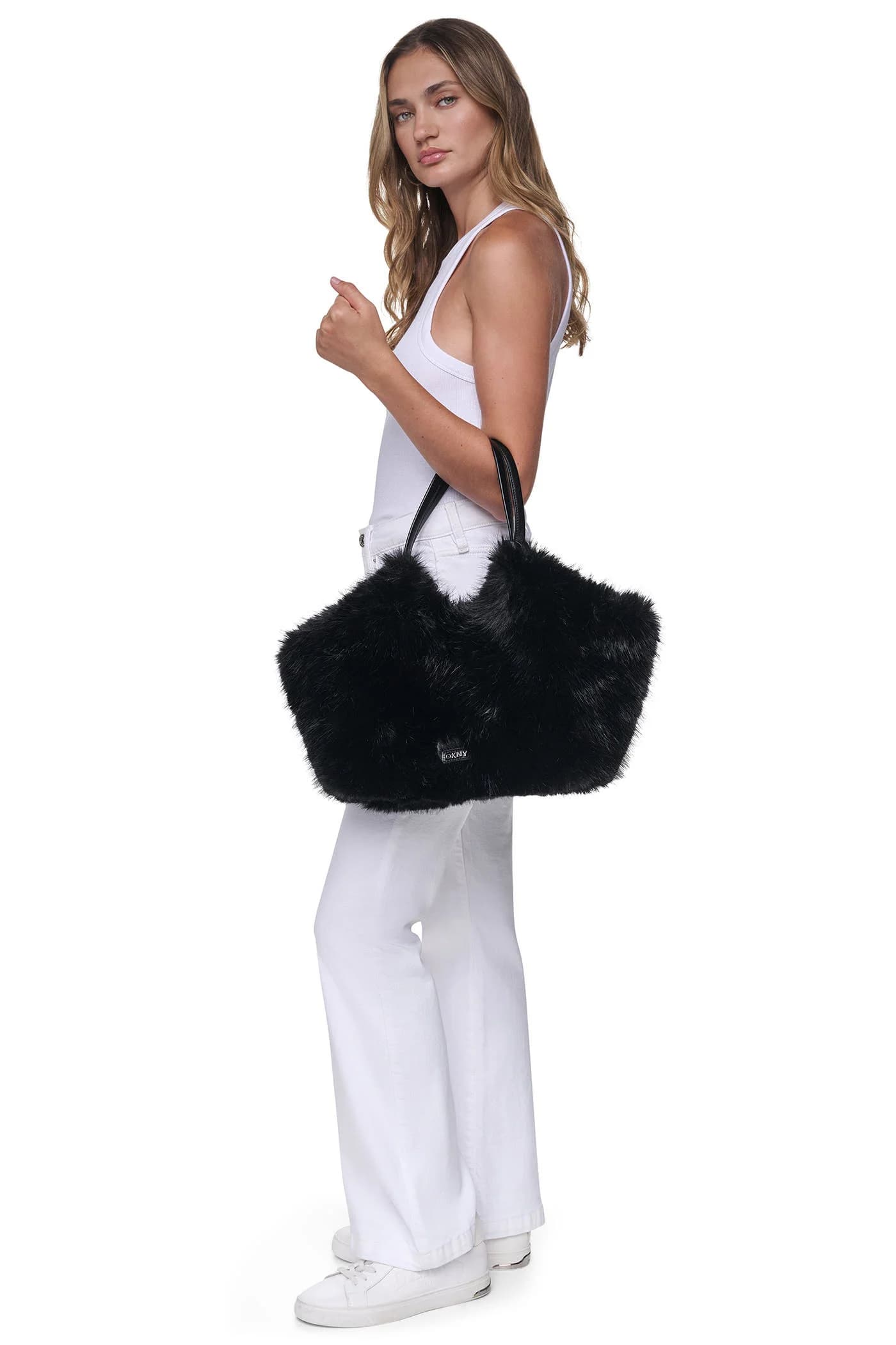 PAULA MEDIUM FAUX FUR TOTE angle 10