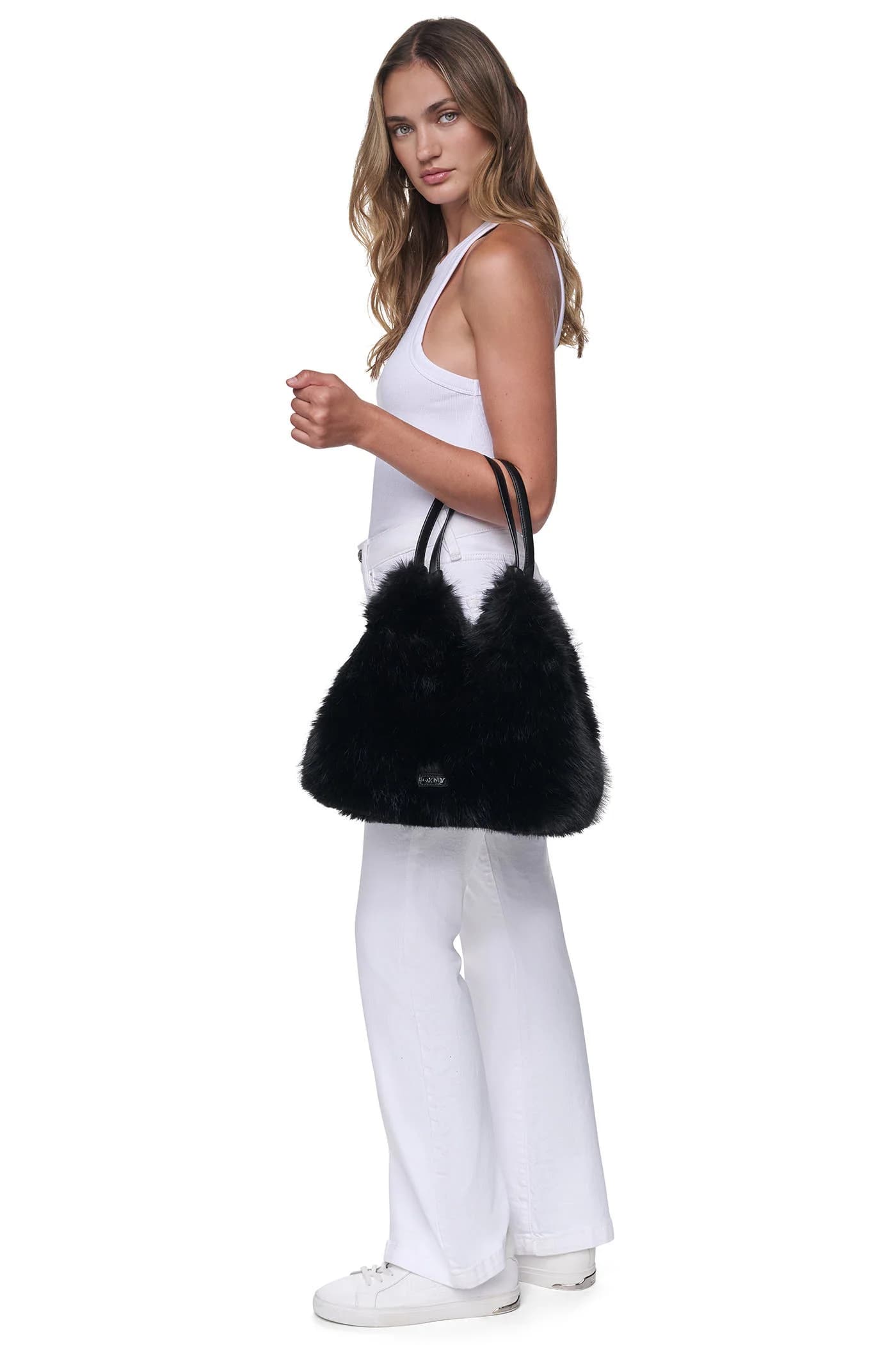 PAULA MEDIUM FAUX FUR TOTE angle 9
