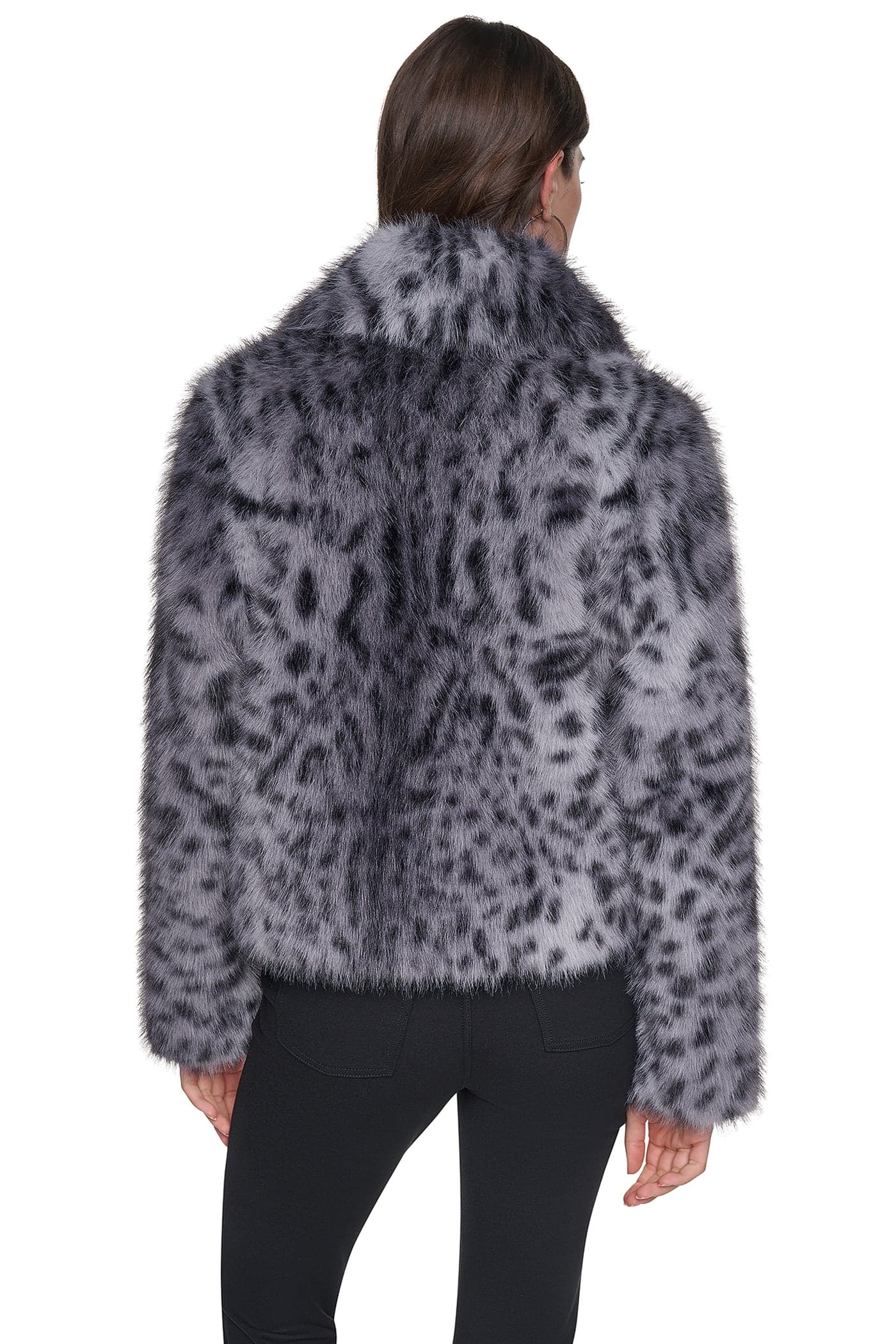FAUX FUR ANIMAL PRINT JACKET angle 3