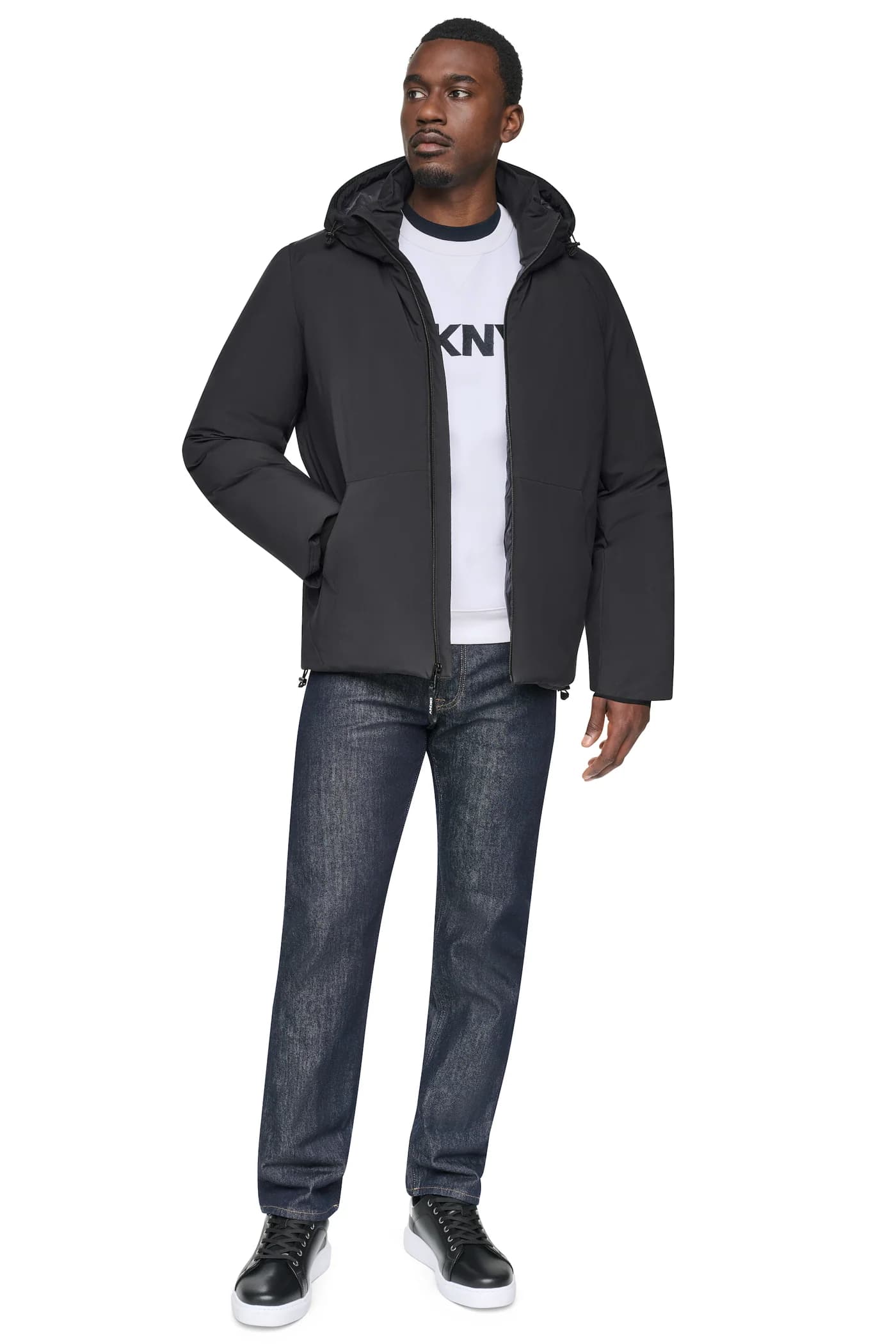 HOODED PUFFER JACKET angle 2