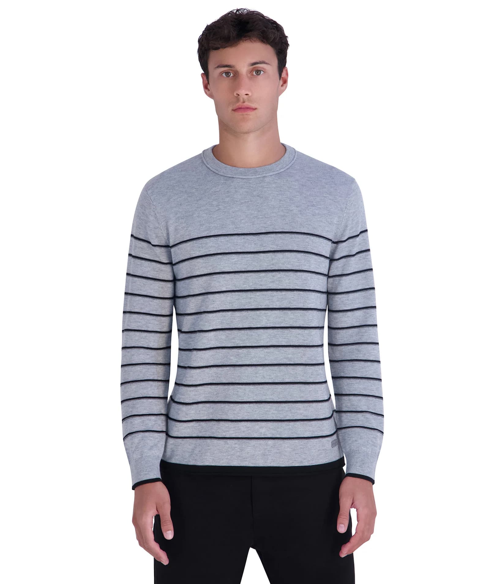 STRIPED SWEATER in Grey