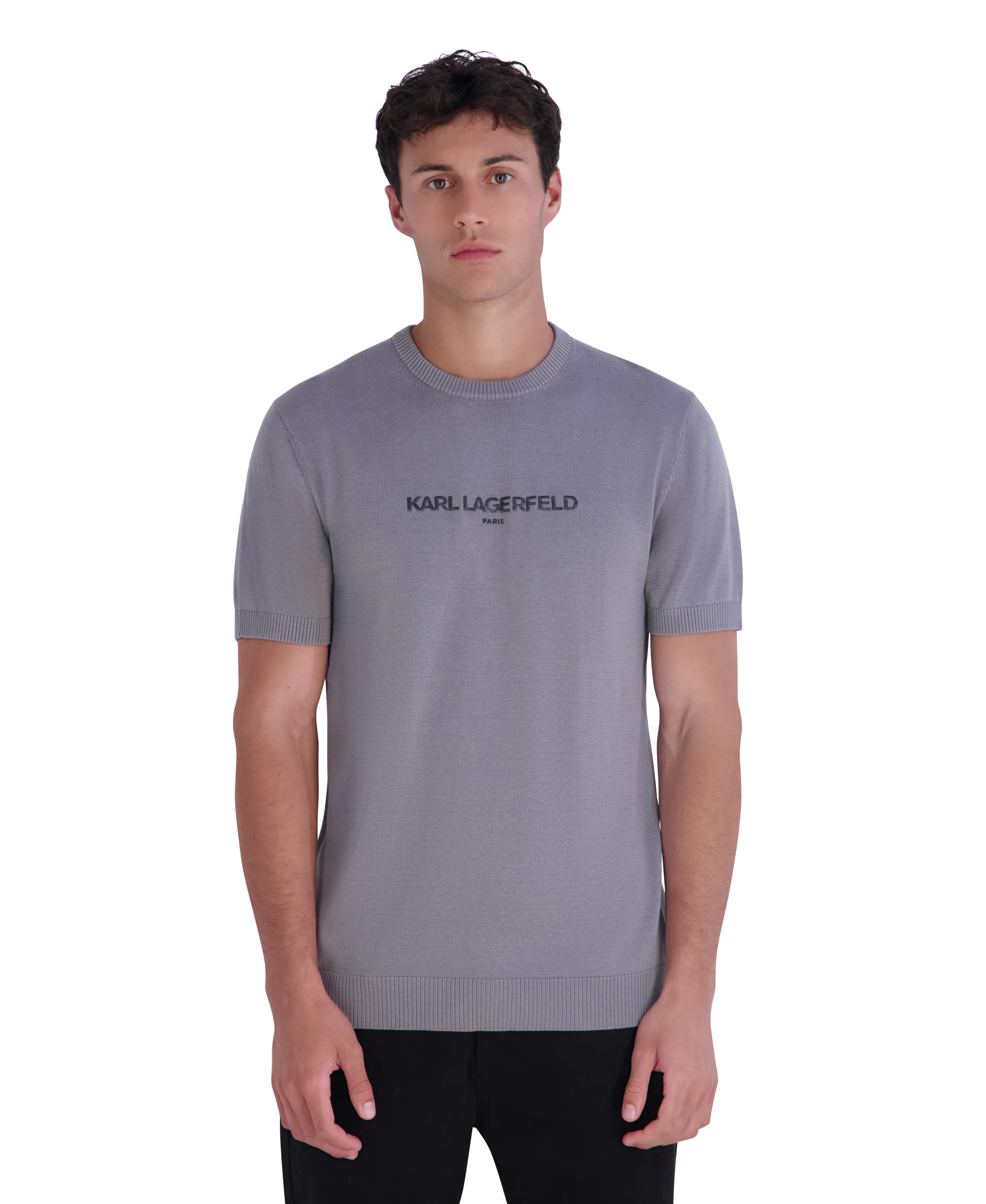 KARL LOGO SWEATER TEE in Grey