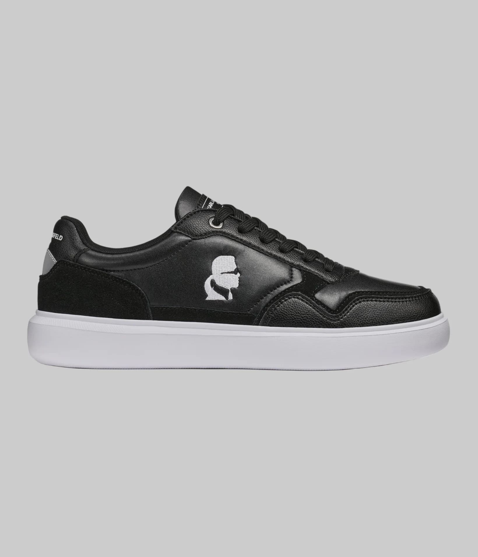 KARL PROFILE LOGO SNEAKER in Black