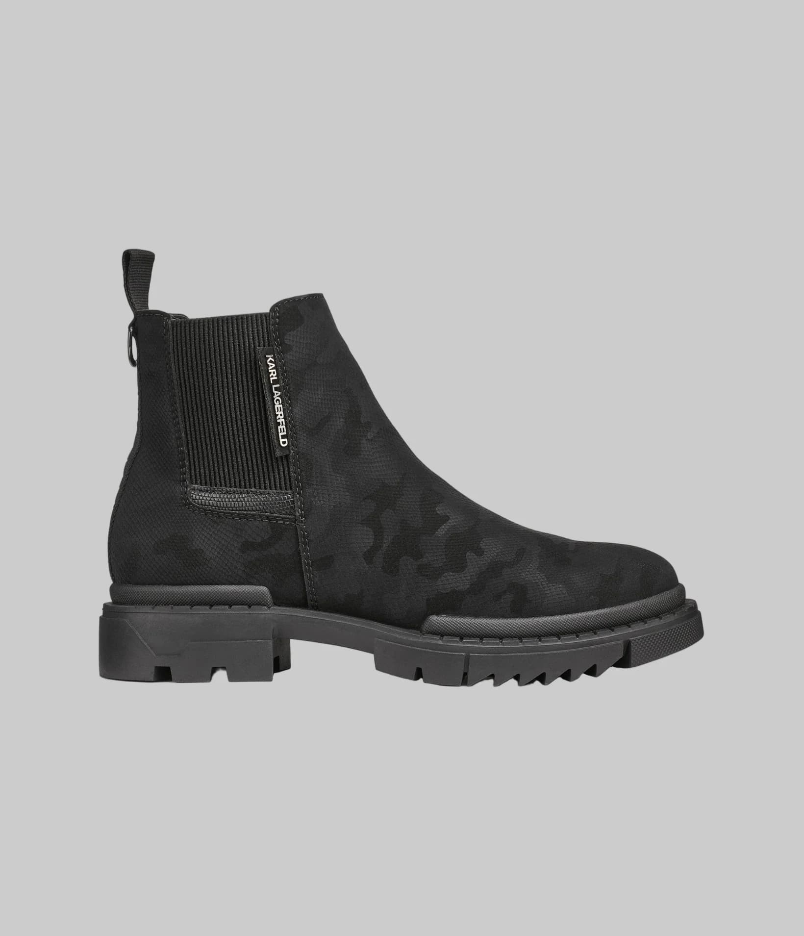 CAMO CHELSEA BOOT in Black
