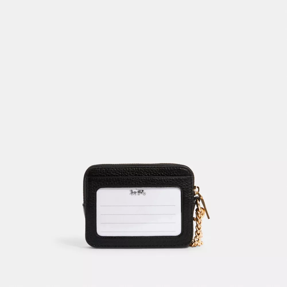 Zip Card Case In Signature Denim angle 2