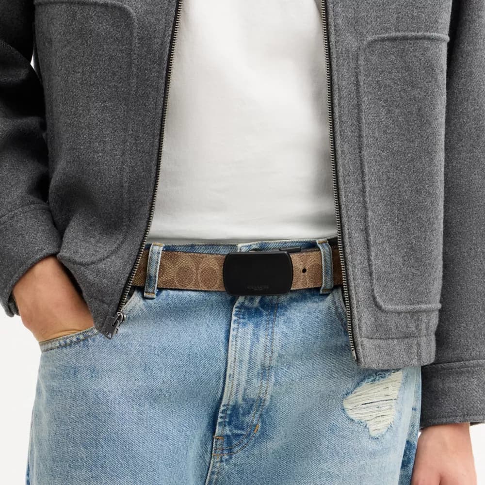 Boxed Roller Buckle Cut-To-Size Reversible Belt, 38 Mm angle 3