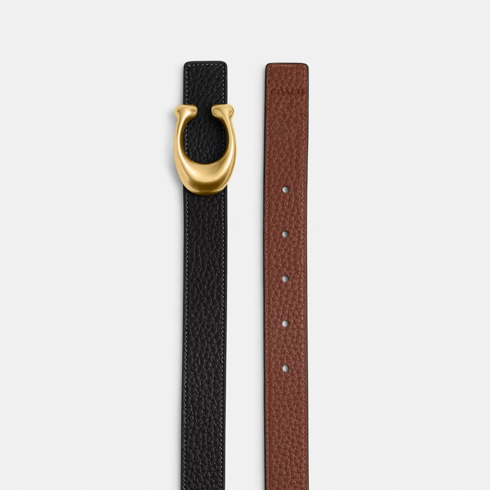 Sculpted C Buckle Reversible Belt, 25MM angle 2