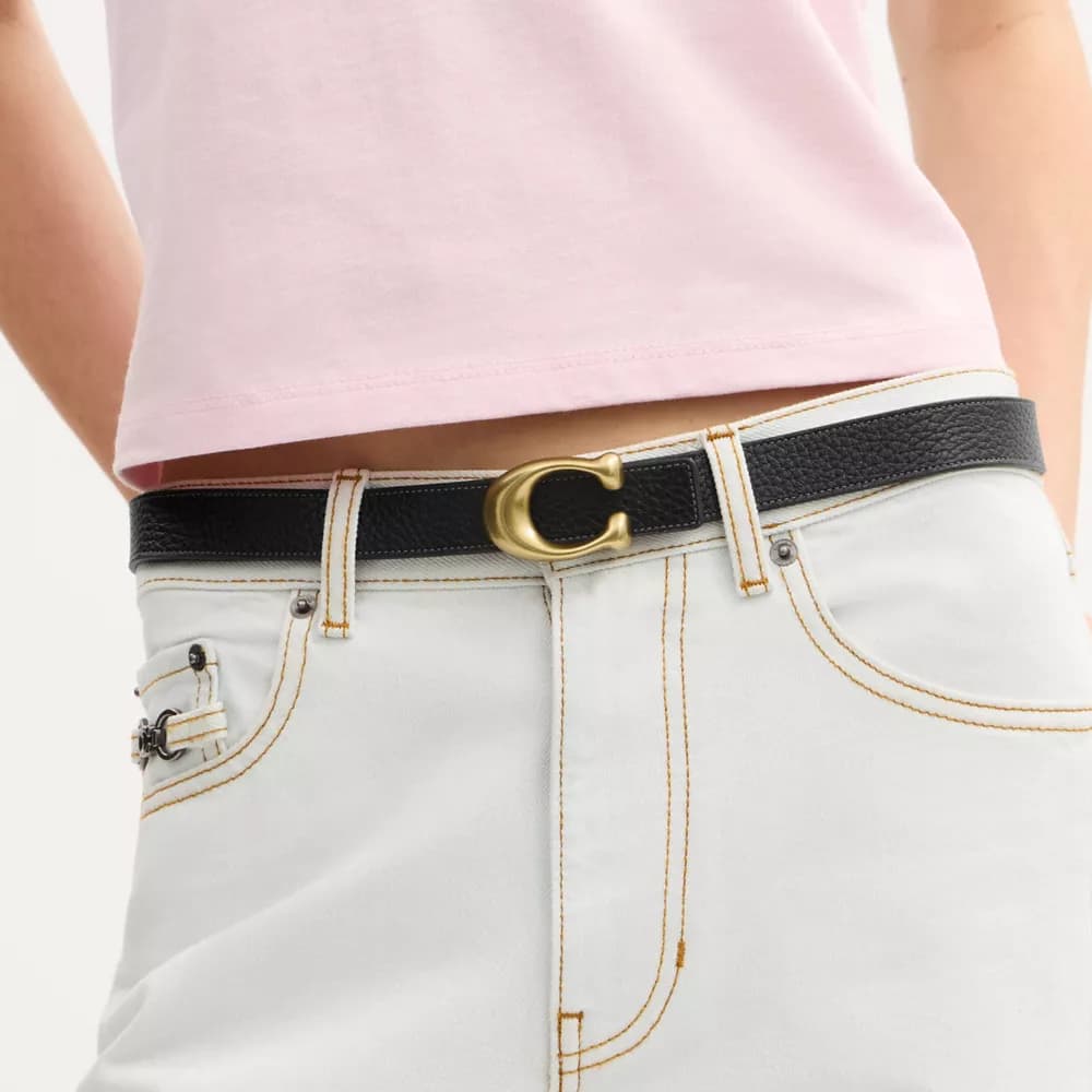 Sculpted C Buckle Reversible Belt, 25MM angle 3