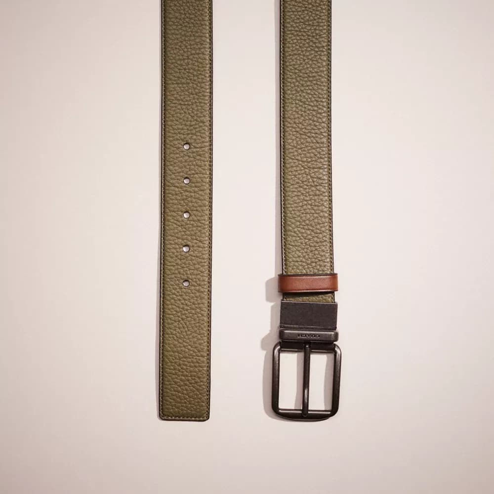 Restored Harness Buckle Cut-To-Size Reversible Belt, 38MM angle 2