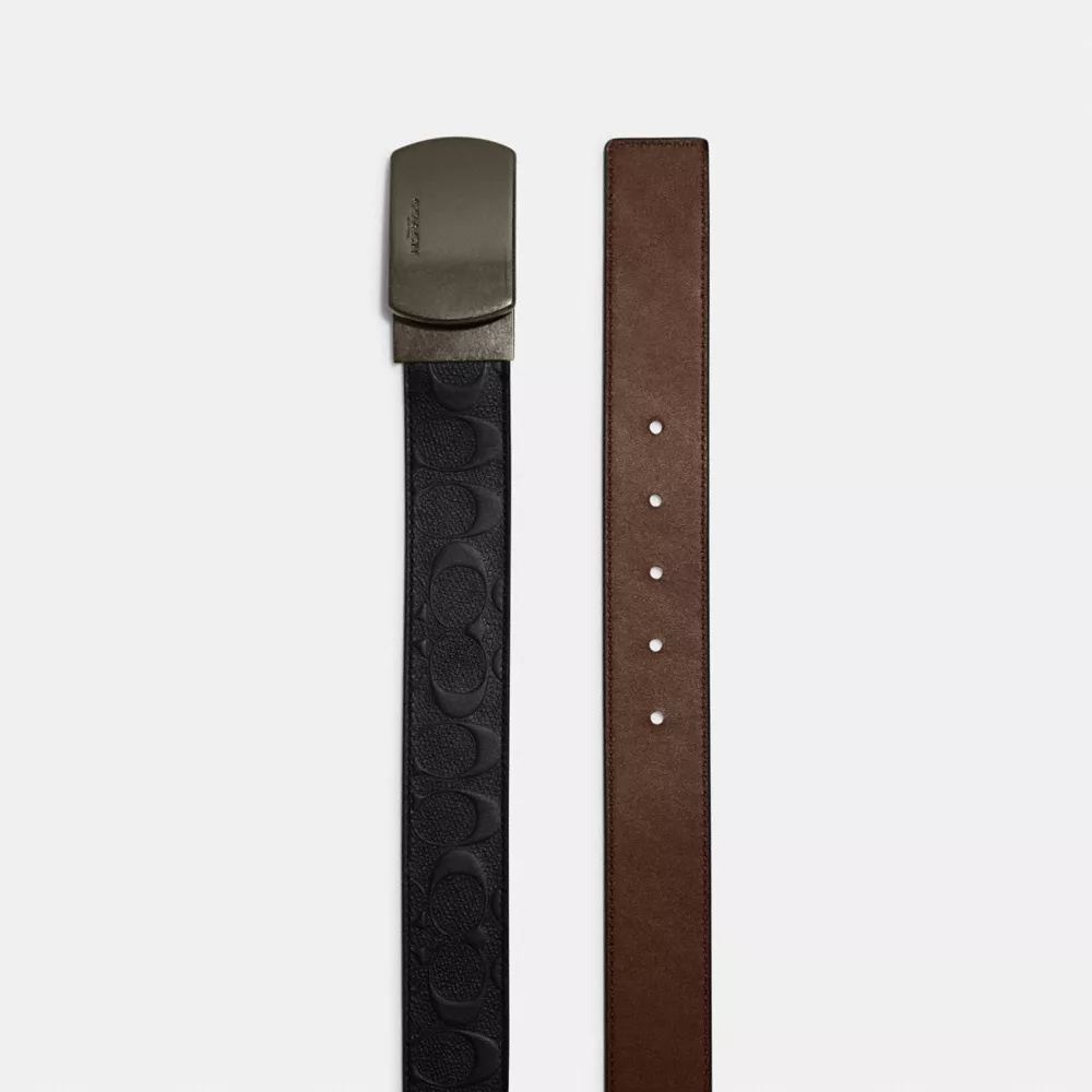 Plaque Buckle Cut-To-Size Reversible Belt, 38 Mm angle 2