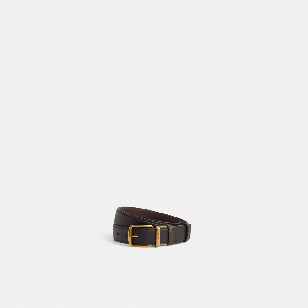 Restored Signature And Harness Buckle Cut-To-Size Belt, 32MM in Black/Mahogany