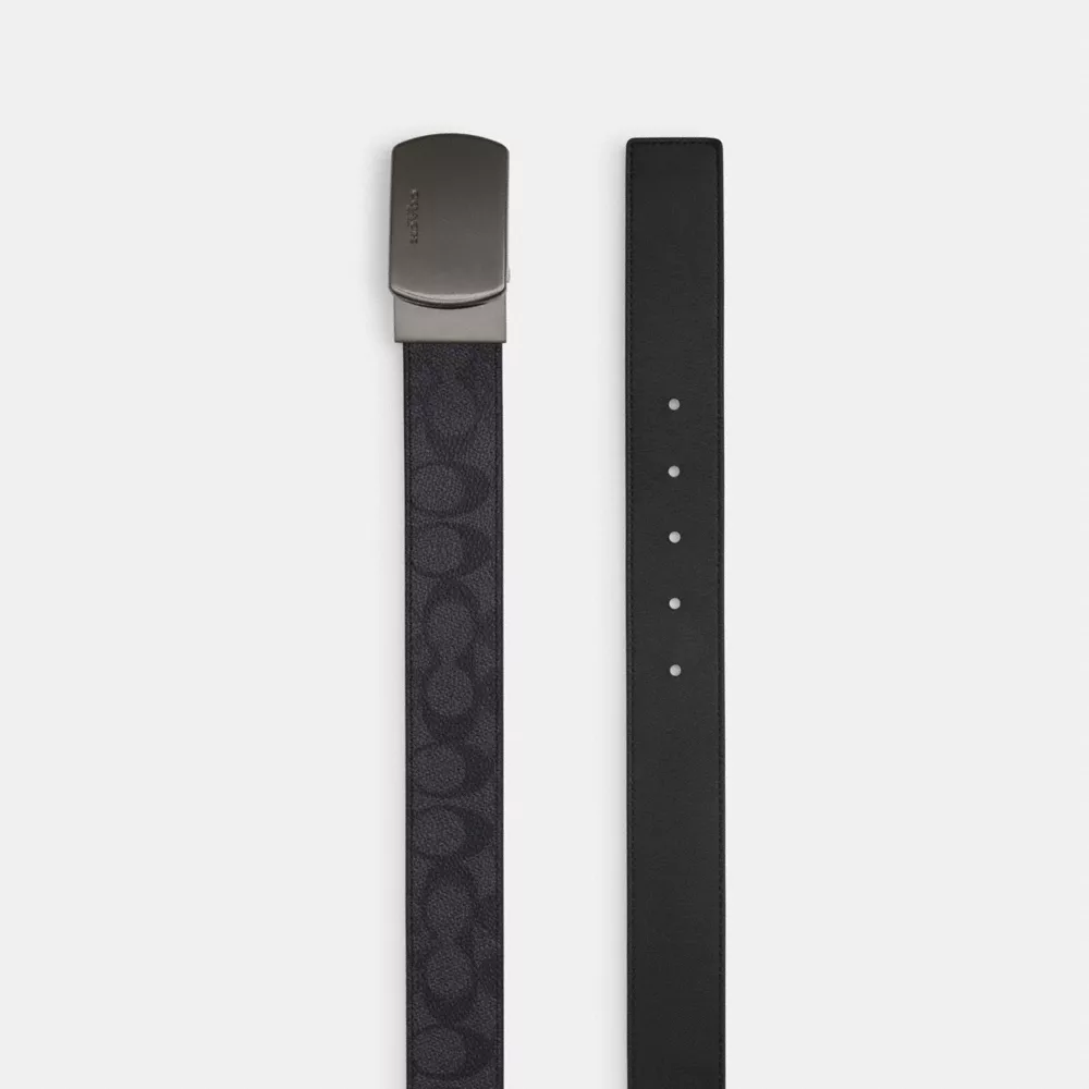 Plaque Buckle Cut-To-Size Reversible Belt, 38MM angle 2