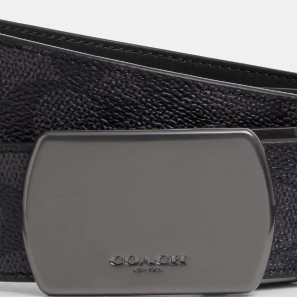 Plaque Buckle Cut-To-Size Reversible Belt, 38MM angle 3