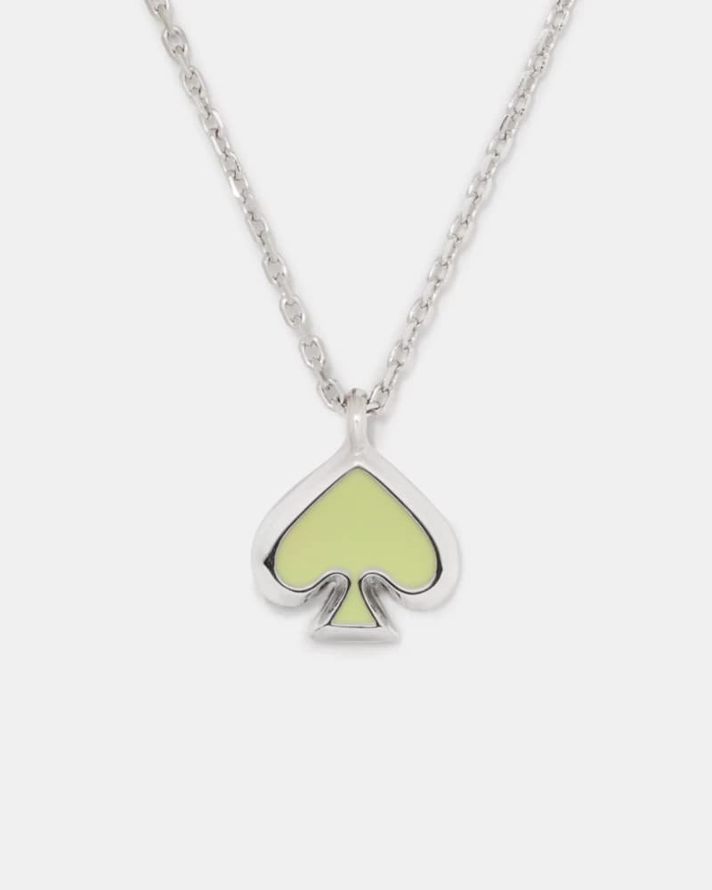 Everyday Spade Enamel Mini Pendant in Bosc Pear/Silver