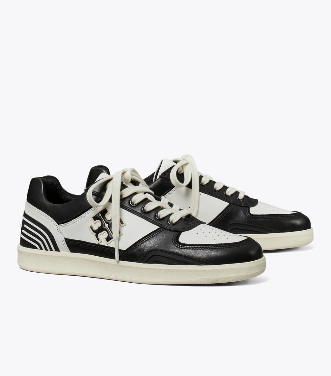 Clover Court Sneaker in WHITE / PERFECT BLACK
