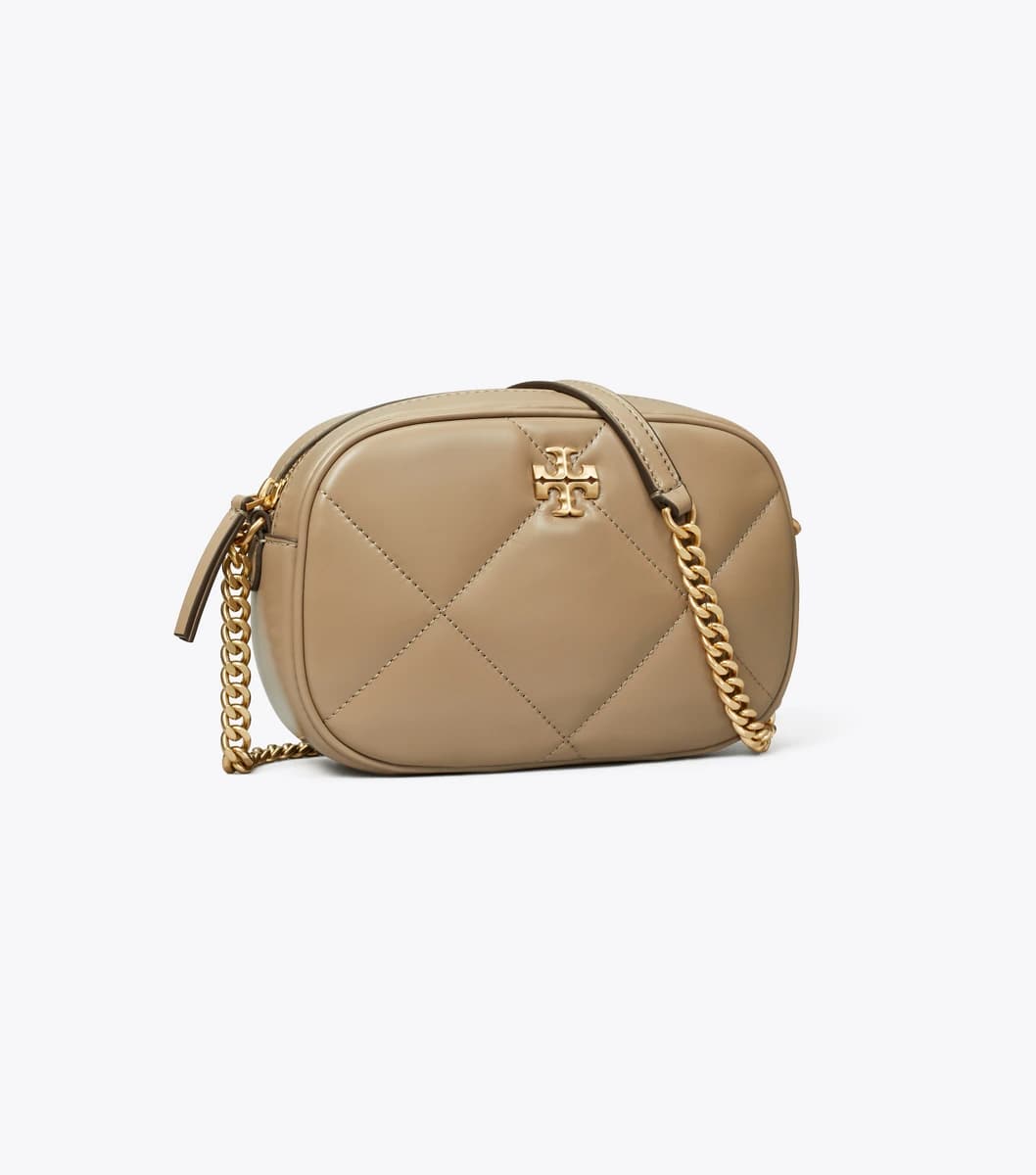 Kira Diamond Quilt Camera Bag in Taupe Oak