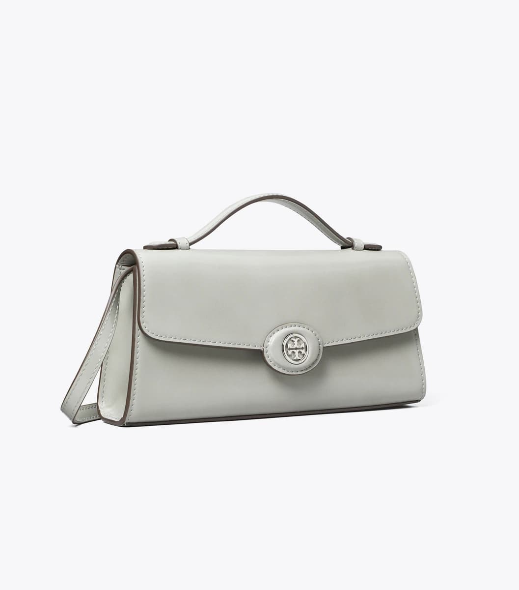 Mini Robinson Spazzolato Crossbody in Light Granite