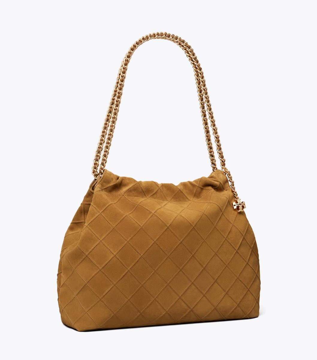 Fleming Soft Suede Hobo Bag in CHICORY BROWN