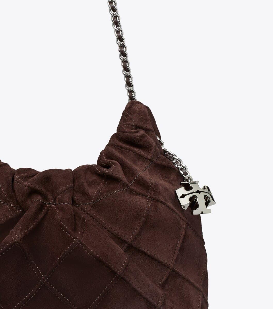 Mini Fleming Soft Suede Hobo Bag angle 5