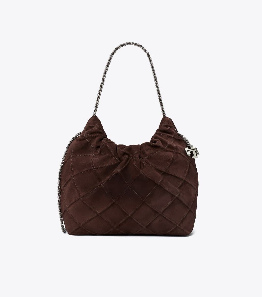 Mini Fleming Soft Suede Hobo Bag angle 4