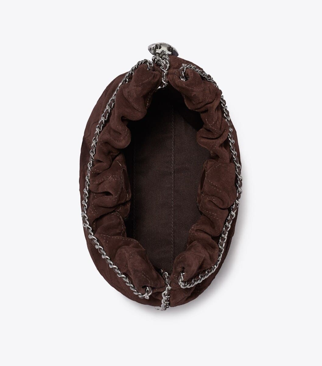Mini Fleming Soft Suede Hobo Bag angle 6