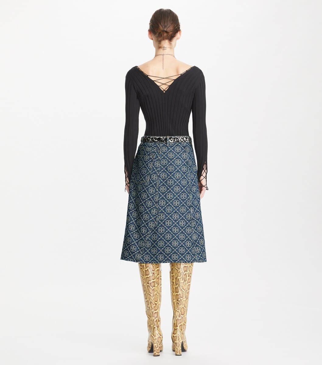 Lace-Up Wool Sweater angle 5