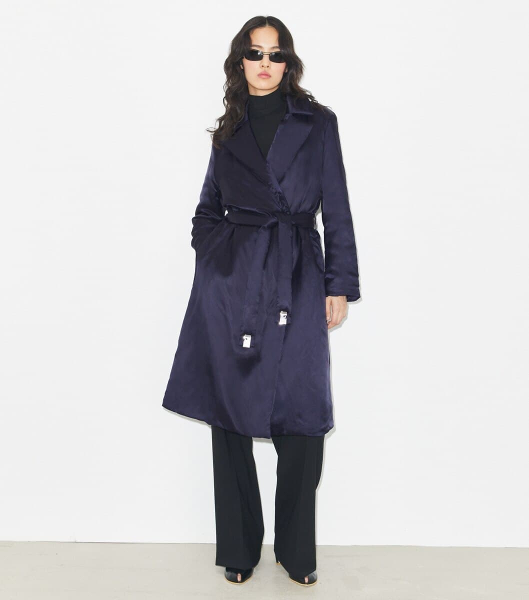 Viscose Padded Coat angle 2