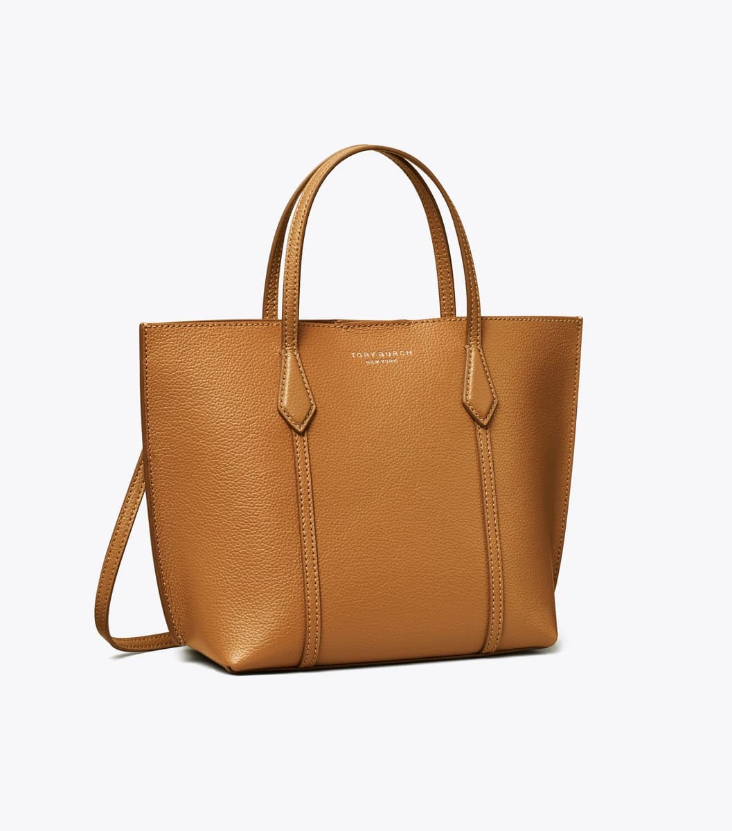 Small Perry Zip Tote in Autumn Brown