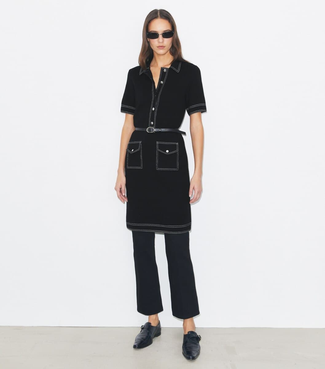 Topstitch Wool Camp Dress angle 6