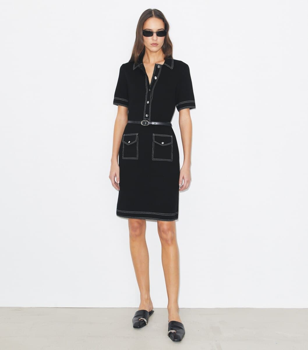 Topstitch Wool Camp Dress angle 3