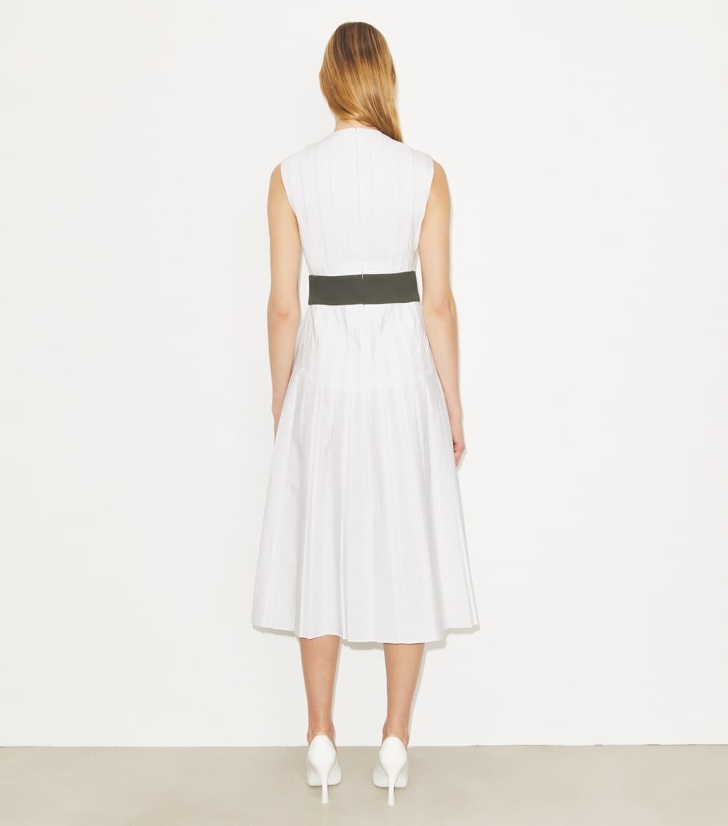 Pleated Poplin Dress angle 3