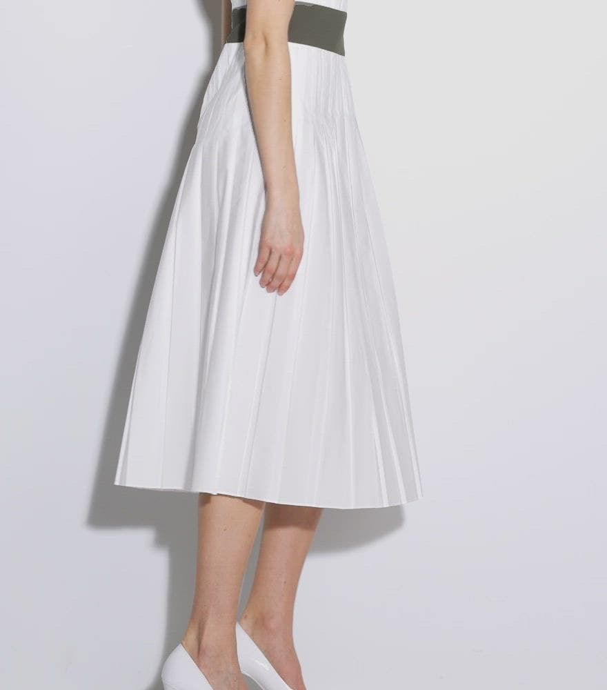 Pleated Poplin Dress angle 4