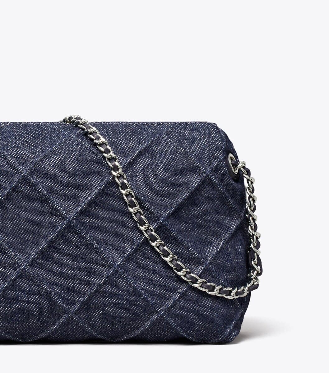 Fleming Denim Soft Crossbody Bag angle 4