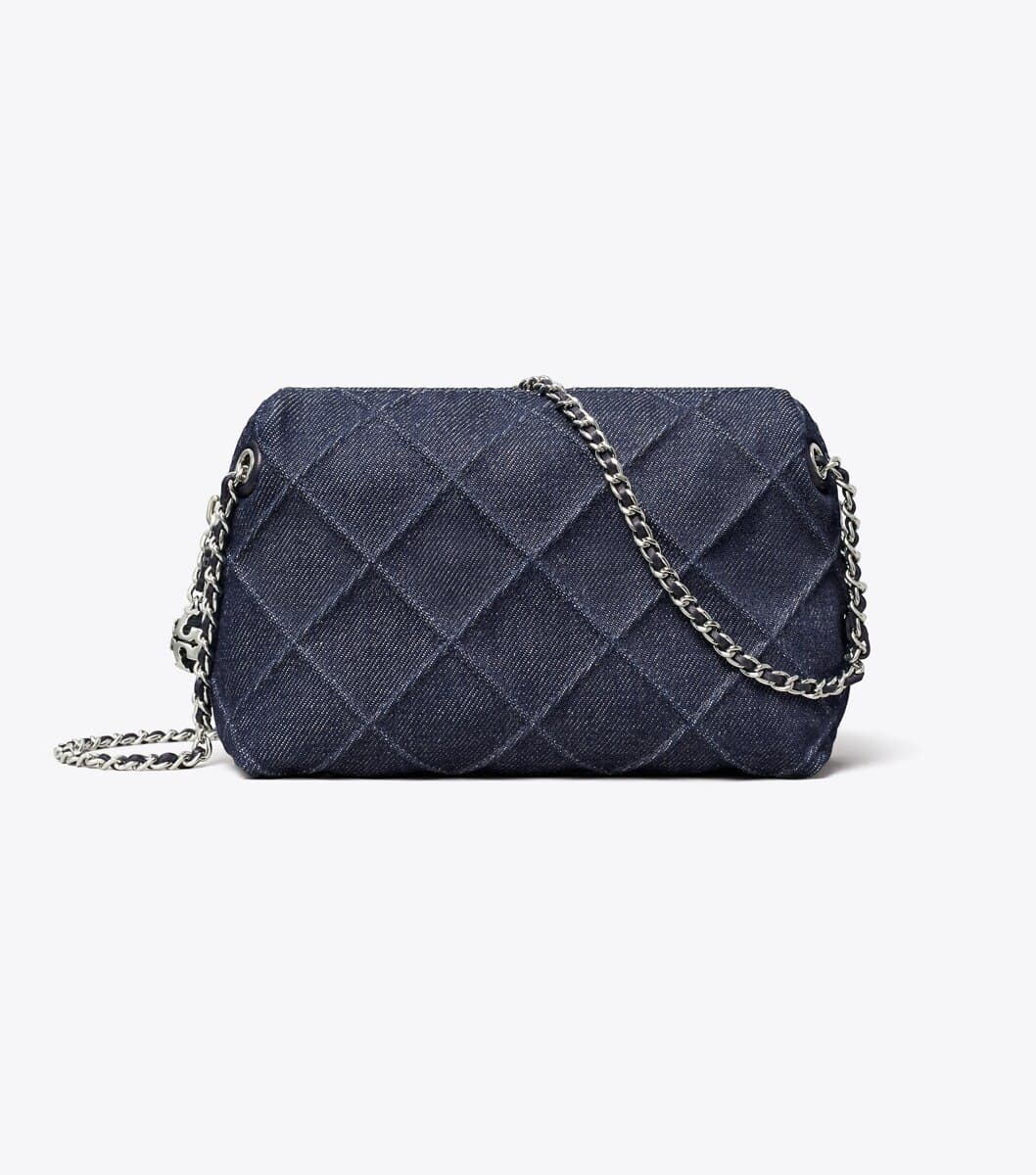 Fleming Denim Soft Crossbody Bag angle 3