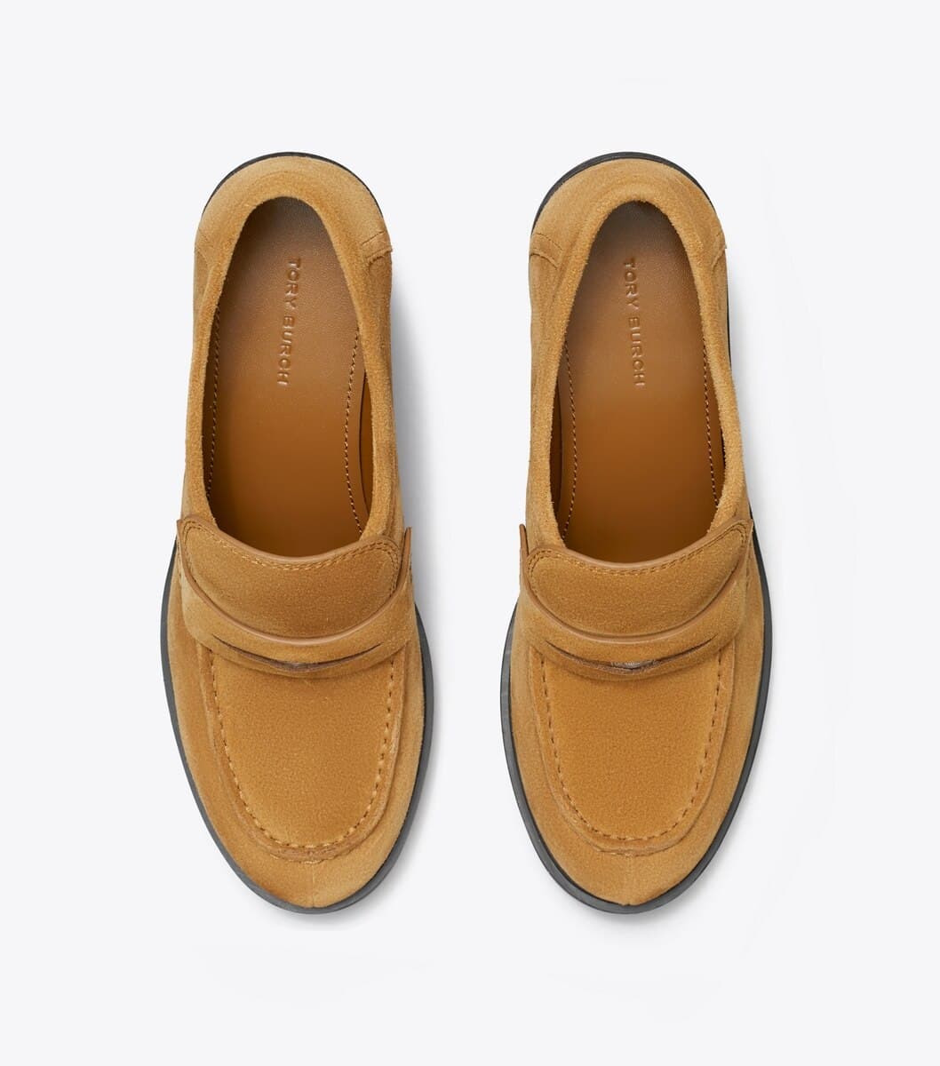 Classic Heeled Lug Loafer angle 4