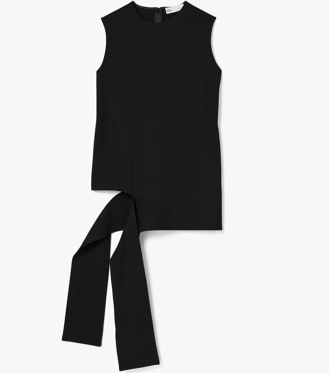 Crepe Wrap Top in Black