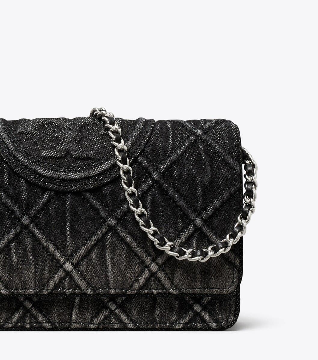 Fleming Denim Chain Crossbody angle 4