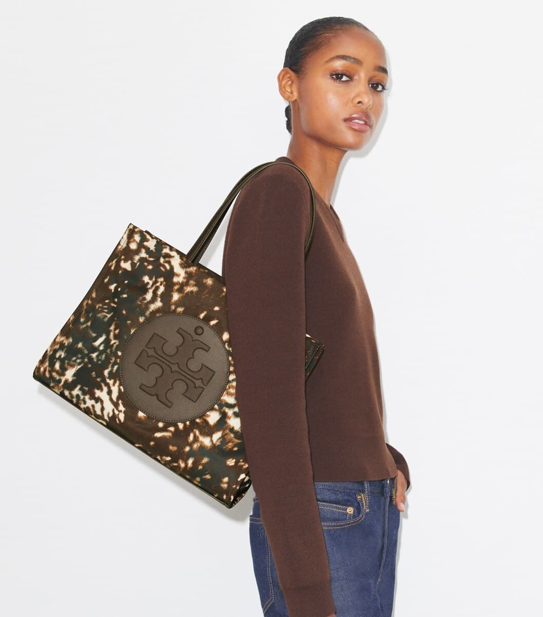 Ella Printed Nylon Small Tote angle 2
