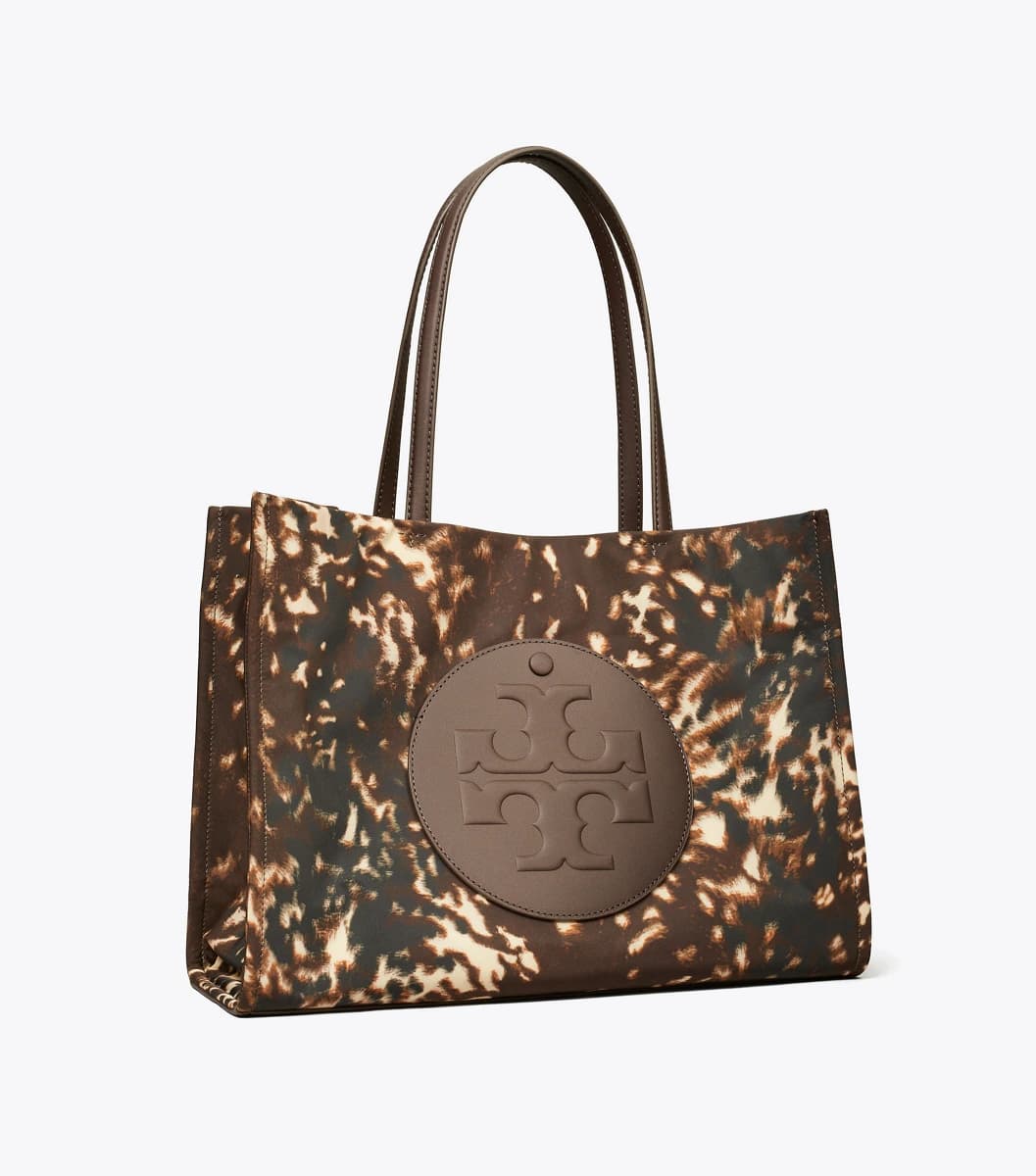 Ella Printed Nylon Small Tote in Fall Fawn