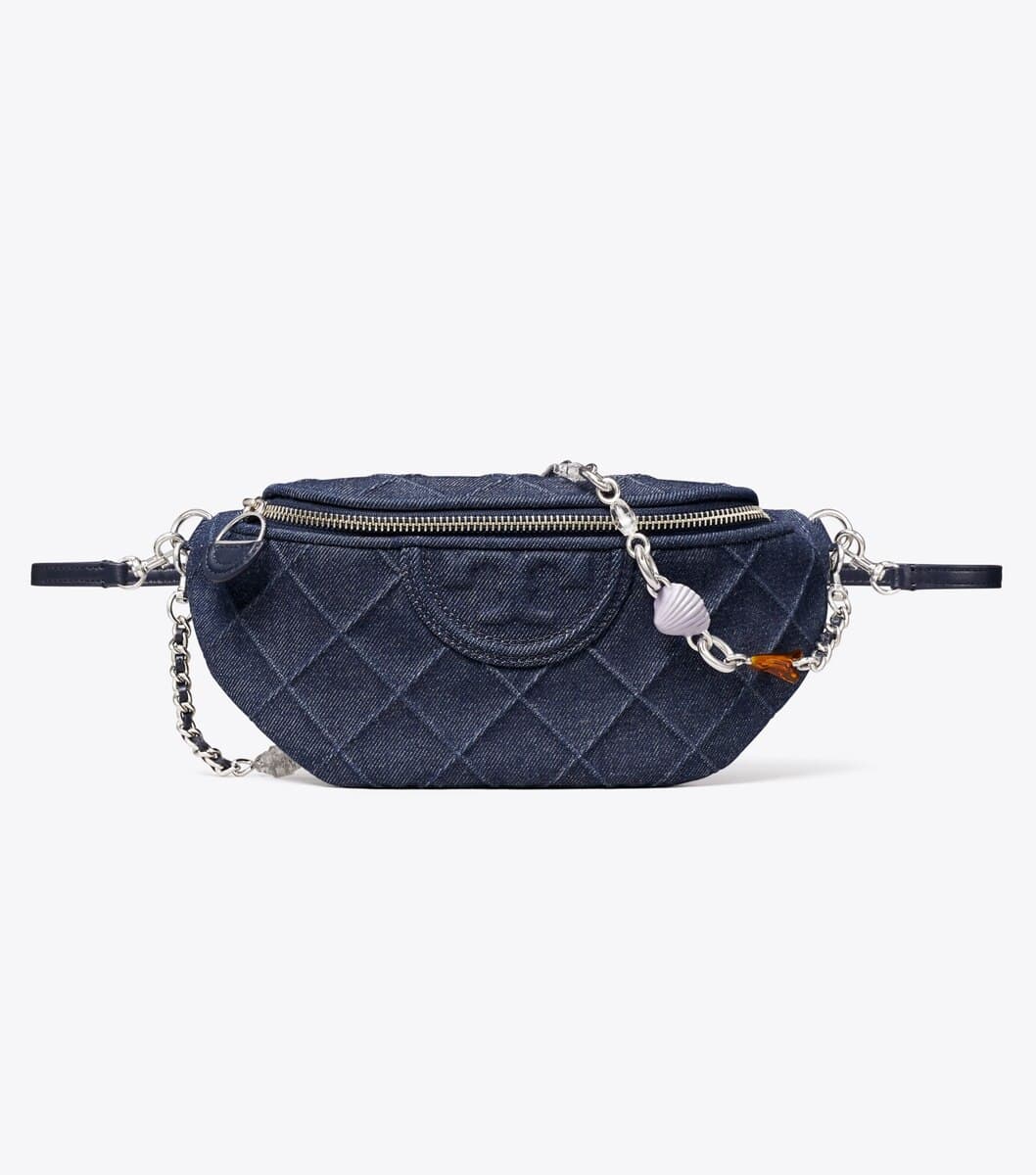 Fleming Denim Charm Belt Bag angle 4
