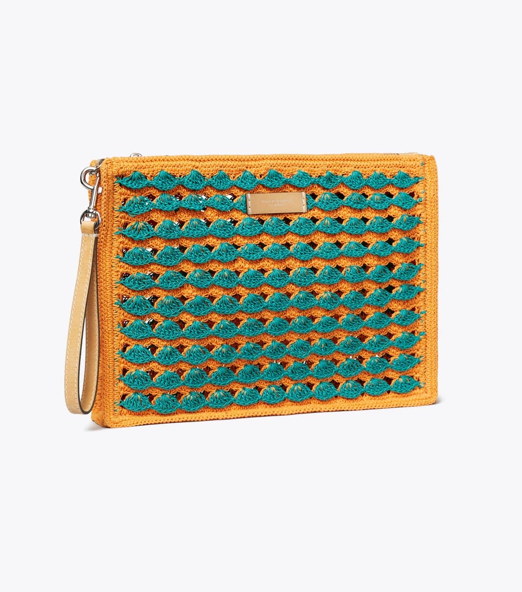 Hand-Crocheted Pouch in Multi