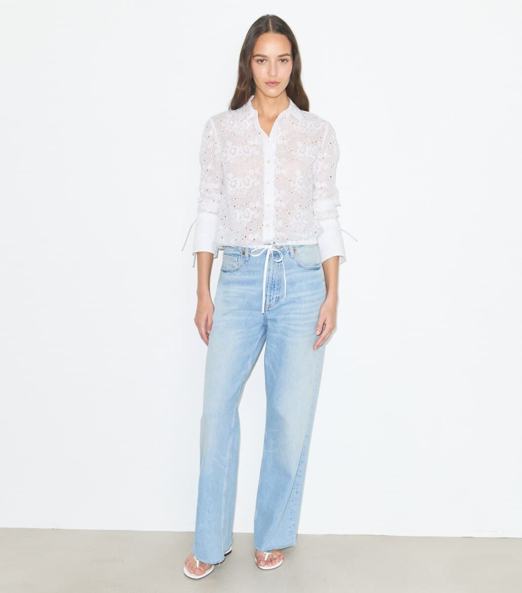 Cotton Eyelet Blouse angle 6
