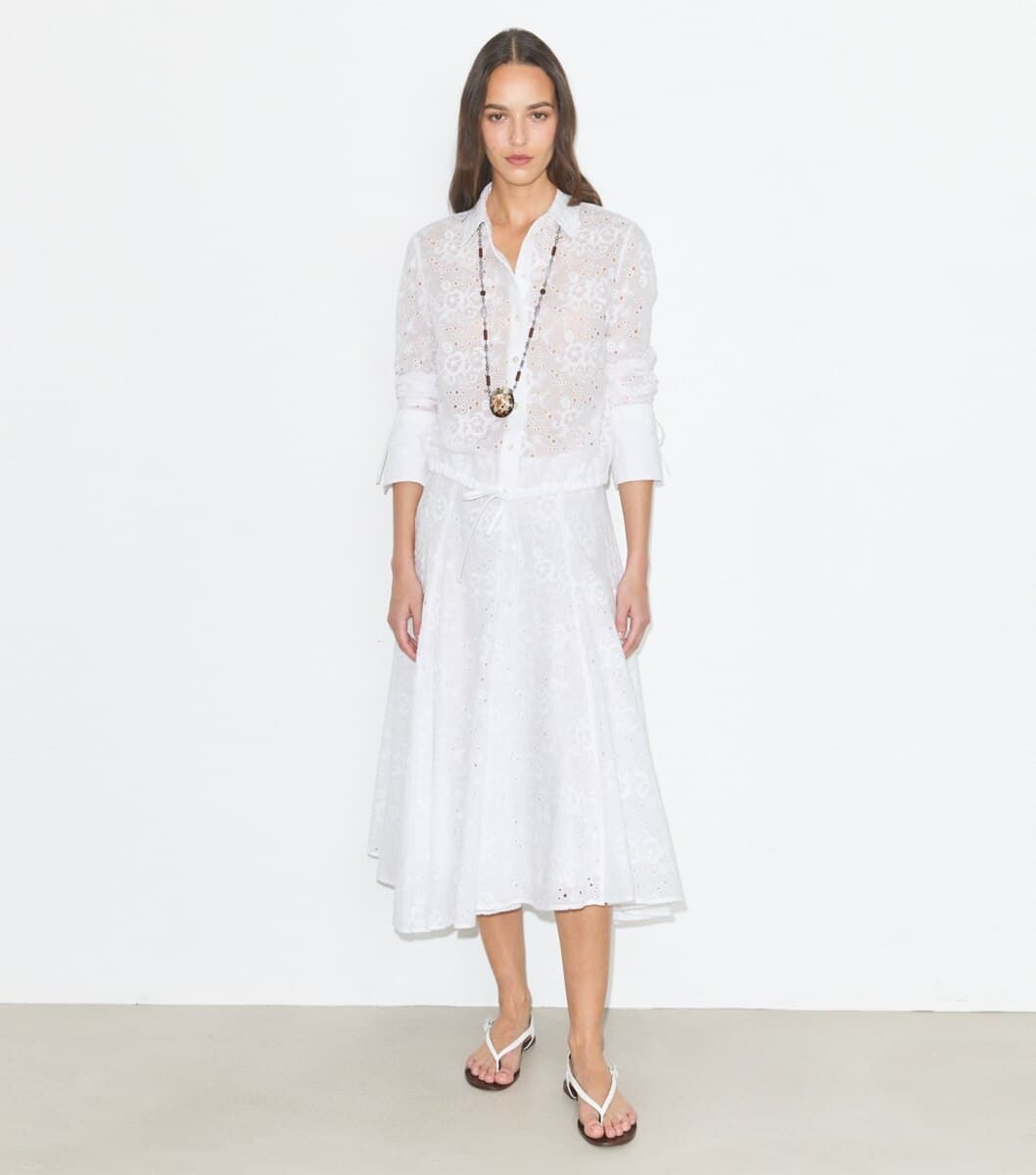Cotton Eyelet Blouse angle 3