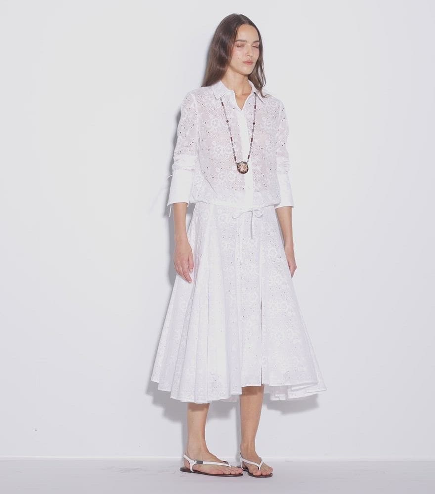 Cotton Eyelet Blouse angle 4
