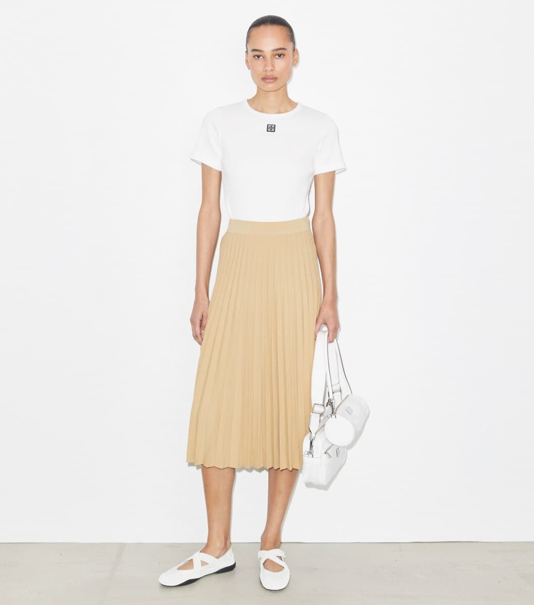Pleated Viscose Skirt angle 2