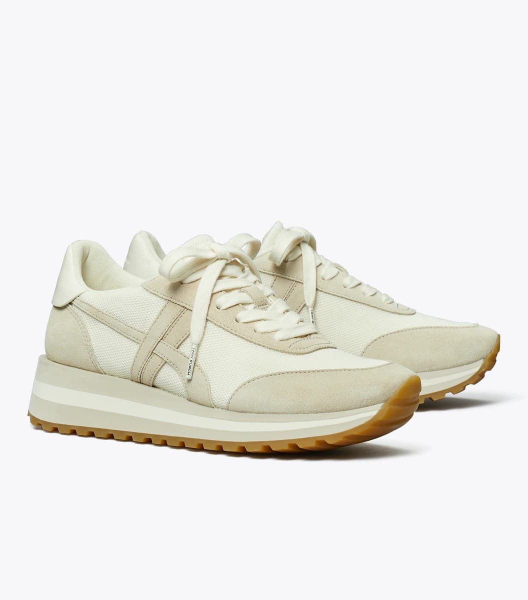 Hank Wedge Sneaker in NEW IVORY / CALCARE / TITANIUM WHITE