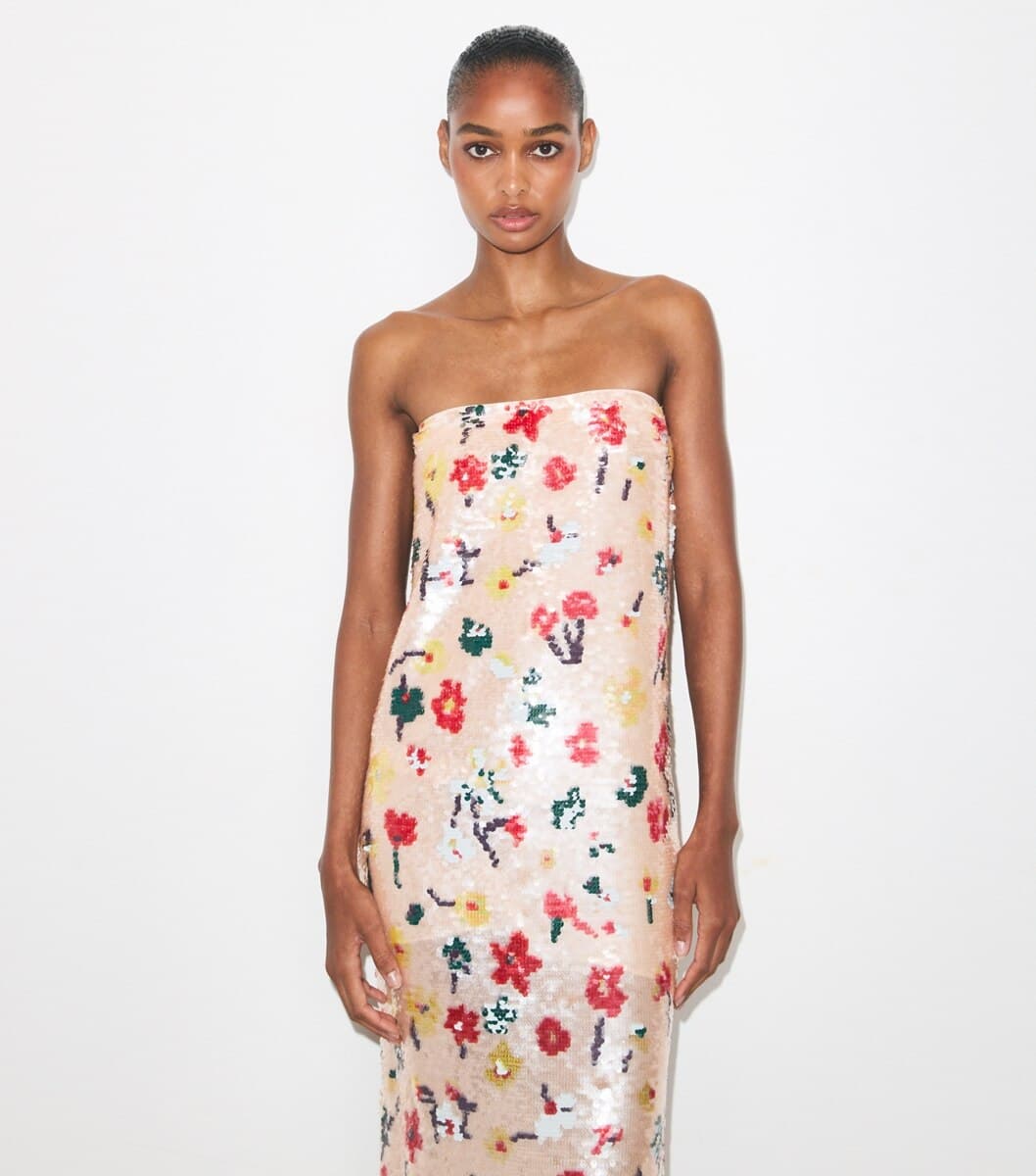 Strapless Sequin Dress angle 5