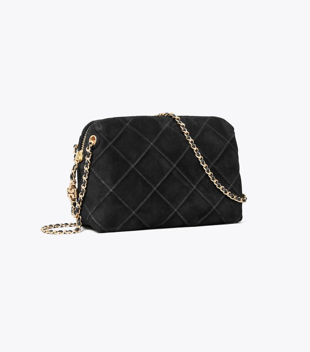 Fleming Soft Suede Crossbody Bag in Black