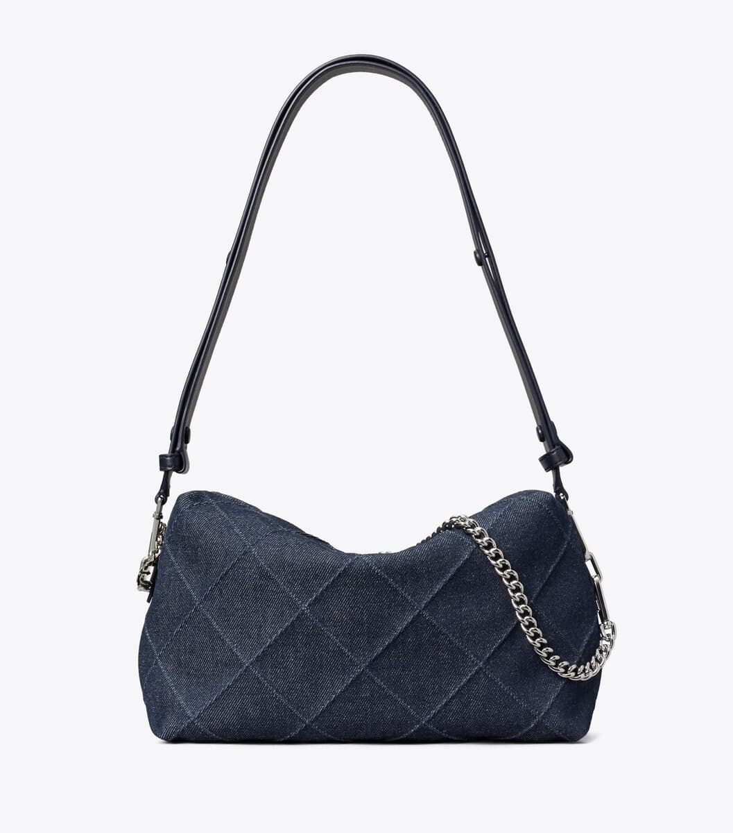 Large Fleming Denim Soft Crossbody Bag angle 4